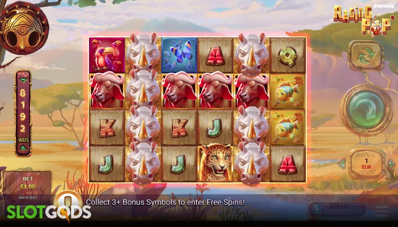RagingPop Online Slot by AvatarUX