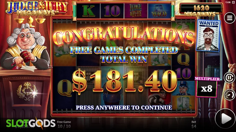 Judge & Jury Megaways Slot - Screenshot 4