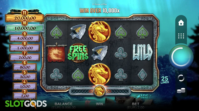 11 Coins of Fire Slot - Screenshot 