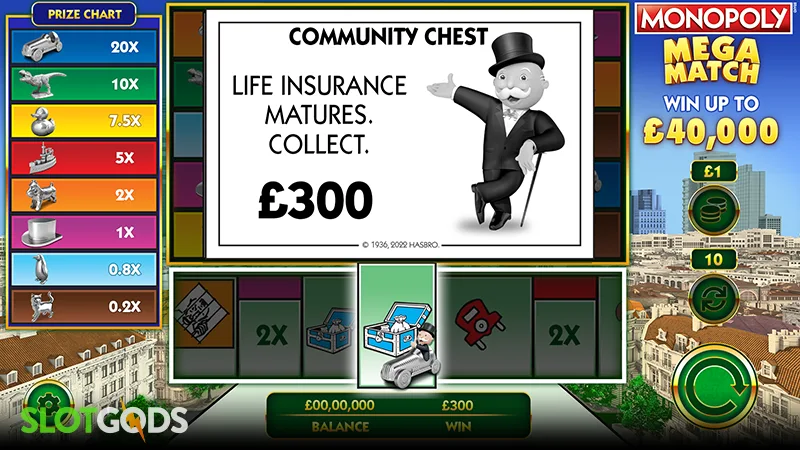 Monopoly Mega Match Slot - Screenshot 