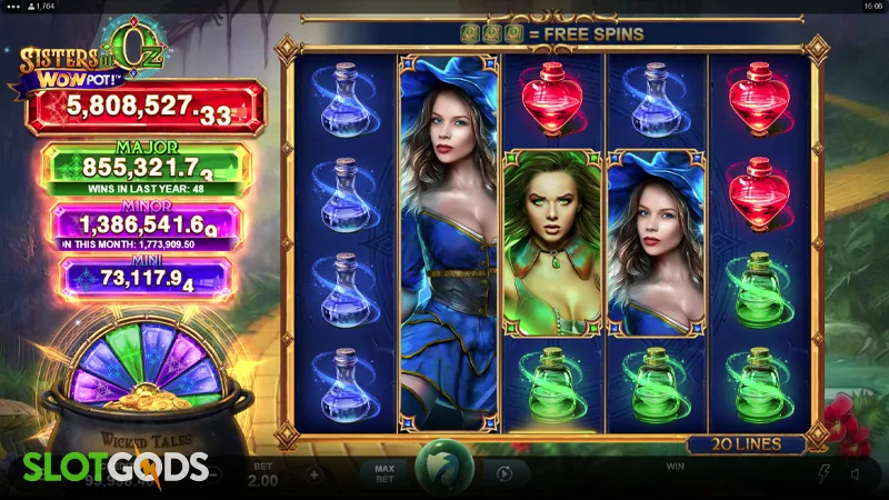 Sisters of Oz WowPot Online Slot by Triple Edge Studios