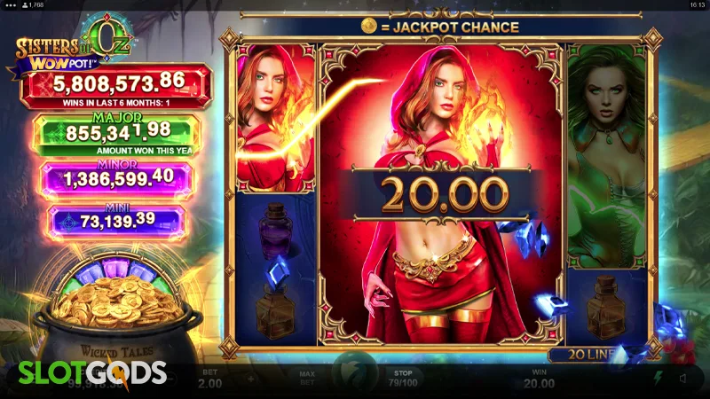 Sisters of Oz WowPot Slot - Screenshot 3