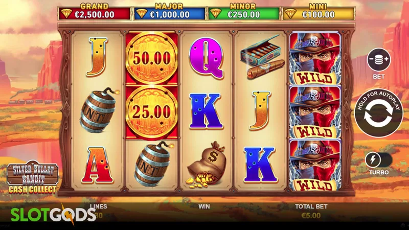 Silver Bullet Bandit: Cash Collect Slot - Screenshot 