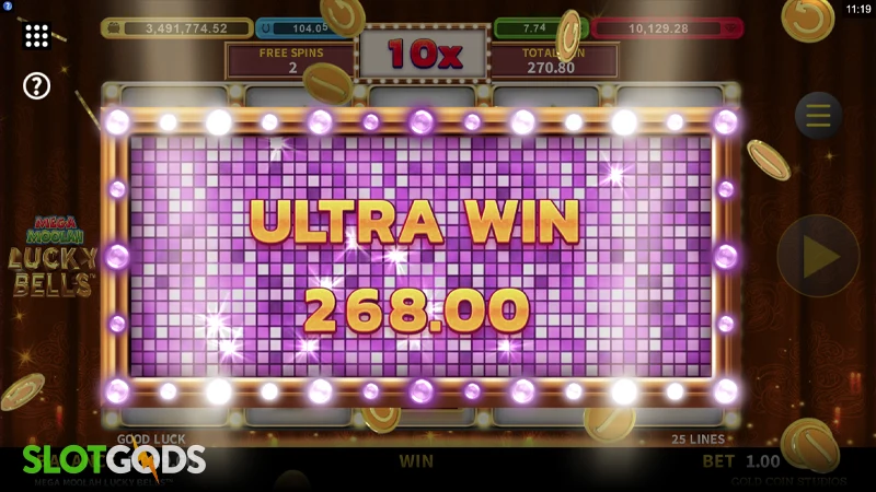 Mega Moolah: Lucky Bells Slot - Screenshot 4