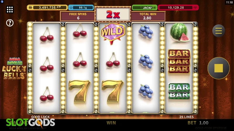 Mega Moolah: Lucky Bells Slot - Screenshot 2