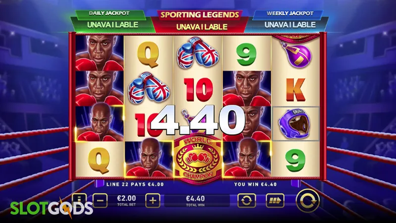 Frank Bruno: Sporting Legends Slot - Screenshot 2