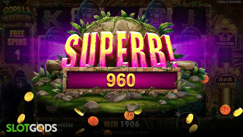 Gorilla Mayhem Slot - Screenshot 4
