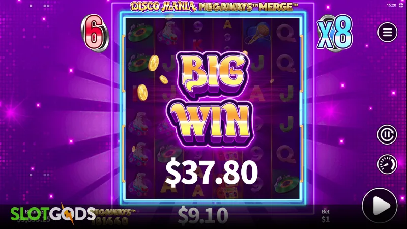 Disco Mania Megaways Merge Slot - Screenshot 4