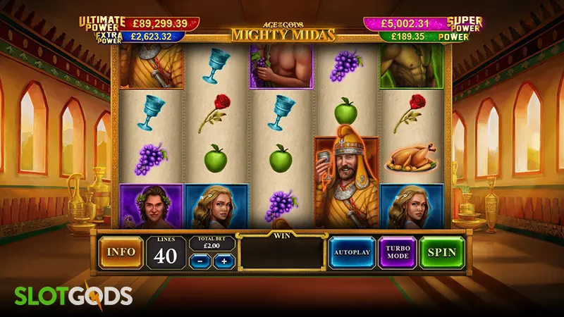 Age of the Gods: Mighty Midas Slot - Screenshot 