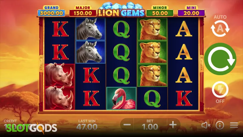 Lion Gems: Hold and Win Slot - Screenshot 
