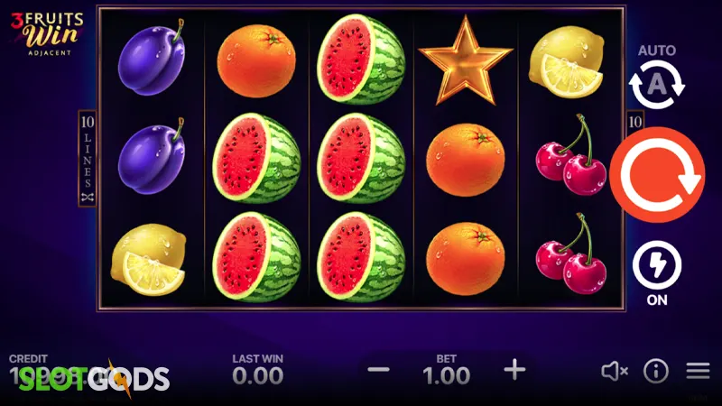 3 Fruits Win: 10 Lines Slot - Screenshot 