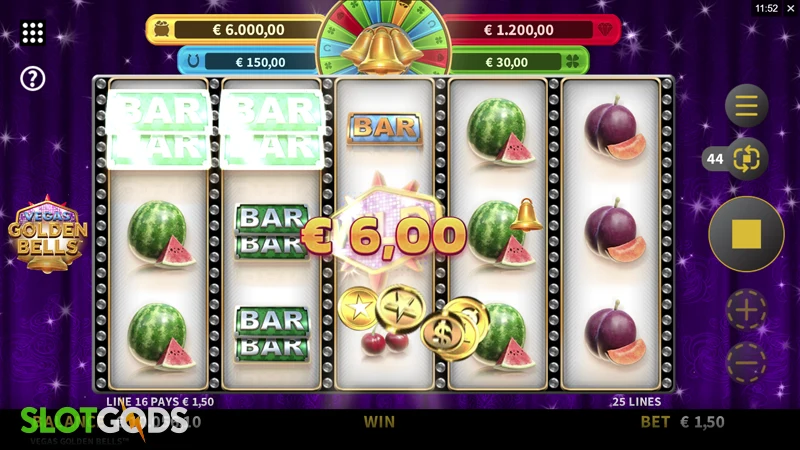 Vegas Golden Bells Slot - Screenshot 2
