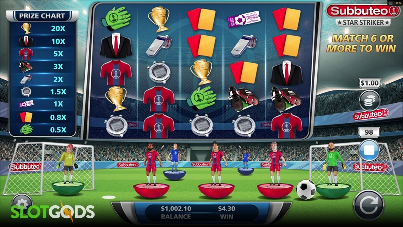 Subbuteo Star Striker Slot - Screenshot 