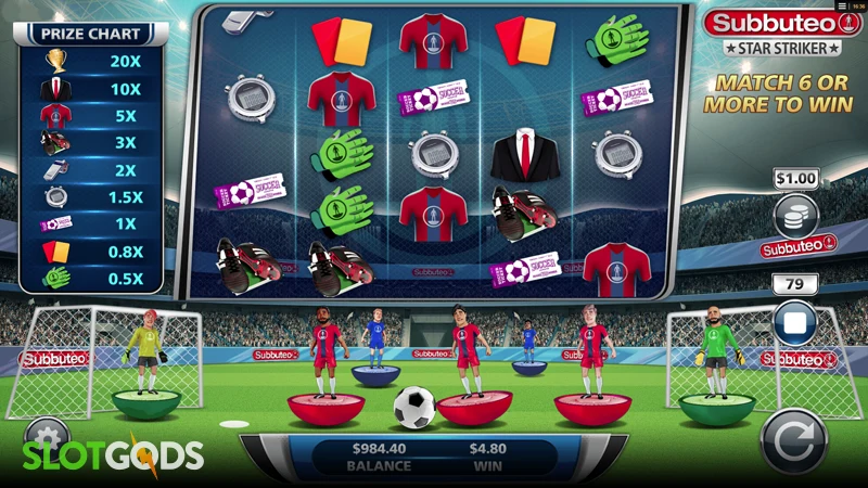 Subbuteo Star Striker Slot - Screenshot 2