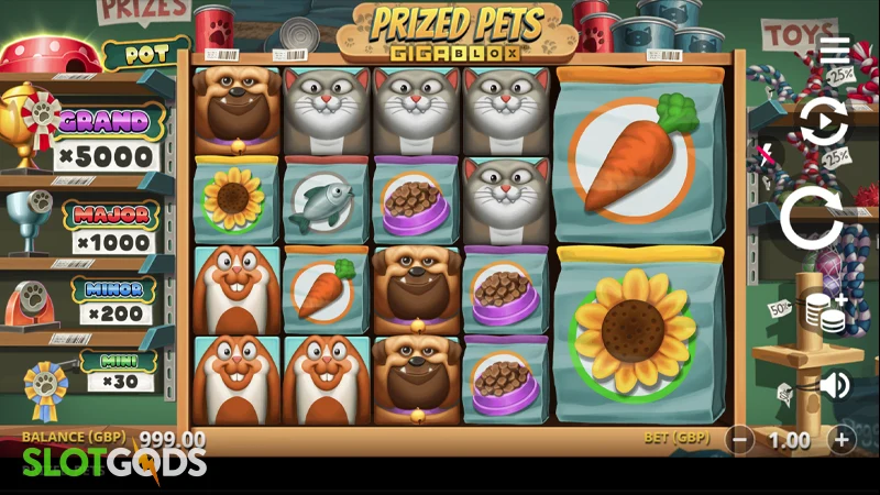 Prized Pets Gigablox Slot - Screenshot 