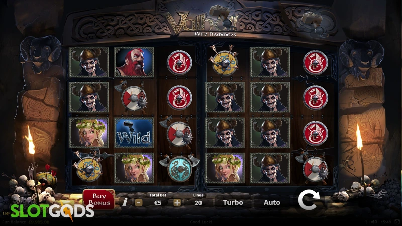 Valhöll: Wild Hammers Online Slot by Lady Luck Games