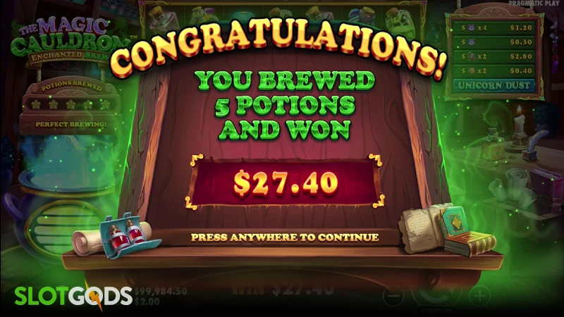 The Magic Cauldron: Enchanted Brew Slot - Screenshot 4