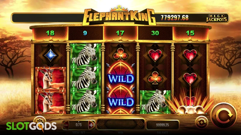 Elephant King MegaJackpots Slot - Screenshot 