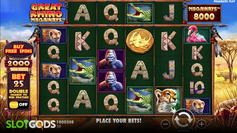 Great Rhino Megaways Slot - Screenshot 