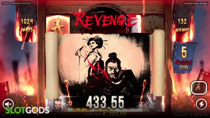Bushido Ways xNudge Slot - Screenshot 4