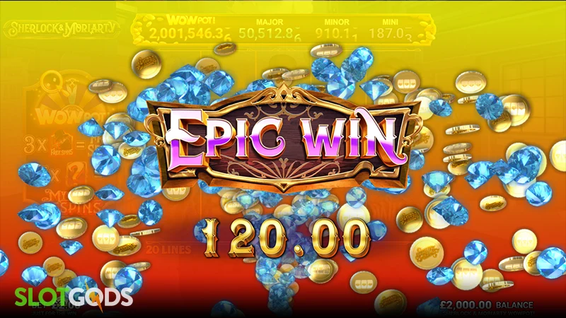 ﻿Sherlock and Moriarty WowPot Slot - Screenshot 4