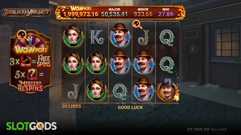 ﻿Sherlock and Moriarty WowPot Slot - Screenshot 2