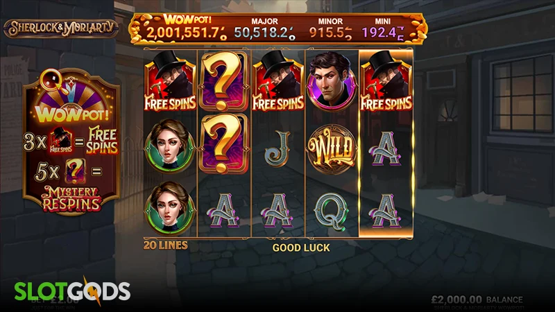 ﻿Sherlock and Moriarty WowPot Slot - Screenshot 3