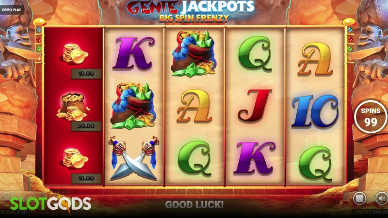 Genie Jackpots Big Spin Frenzy Slot - Screenshot 