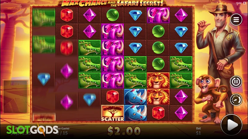Max Chance and the Safari Secrets Slot - Screenshot 2
