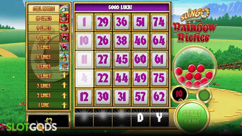 Slingo Rainbow Riches Slot - Screenshot 