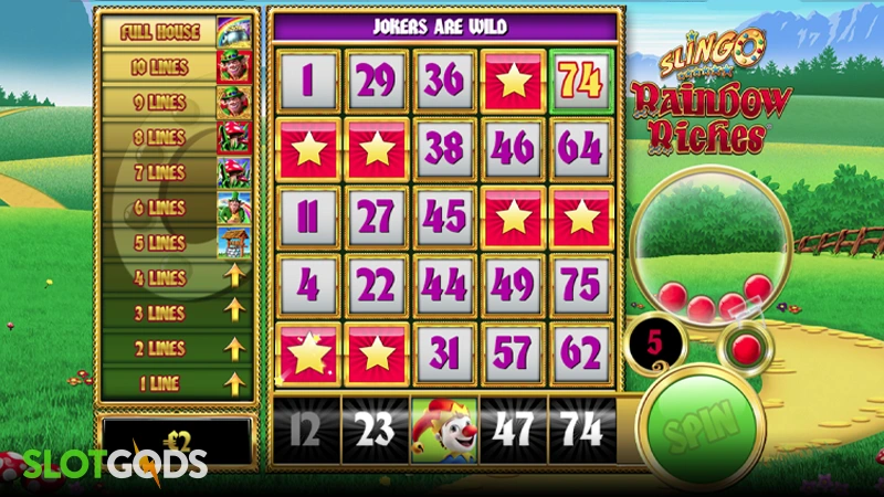 Slingo Rainbow Riches Slot - Screenshot 2
