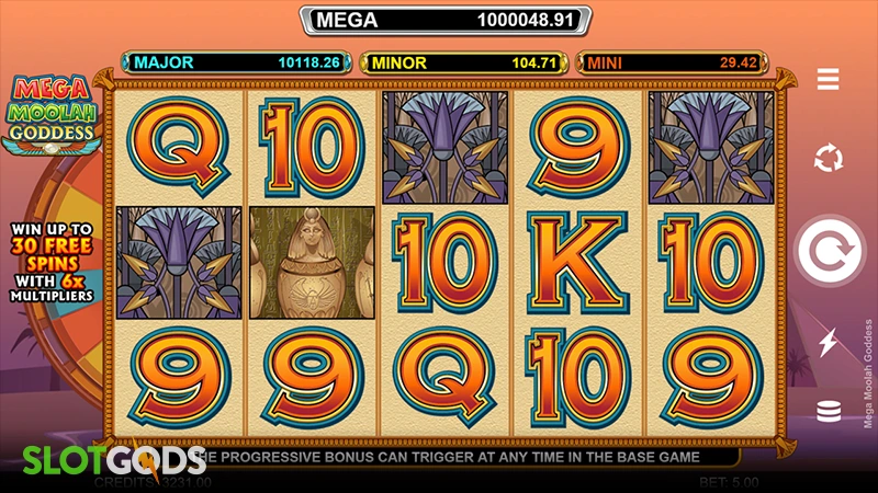 Mega Moolah Goddess Slot - Screenshot 