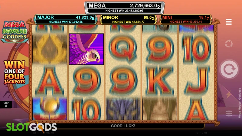 Mega Moolah Goddess Slot - Screenshot 2