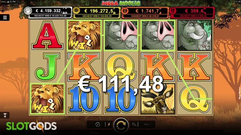 Mega Moolah Slot - Screenshot 4
