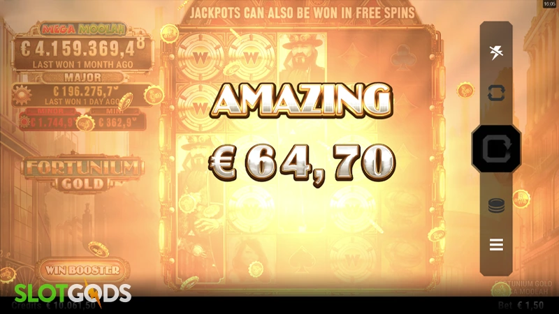 Fortunium Gold Mega Moolah Slot - Screenshot 4