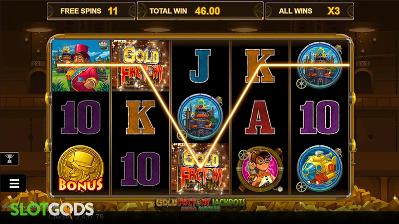 Gold Factory Jackpots Mega Moolah Slot - Screenshot 3