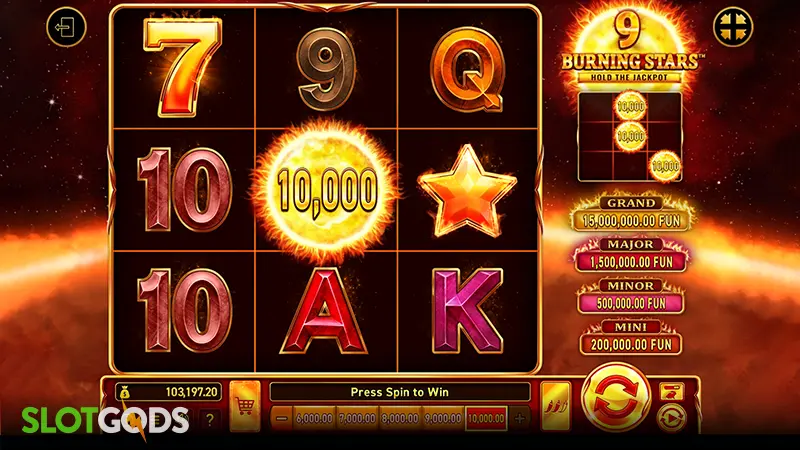 9 Burning Stars™ Slot - Screenshot 3