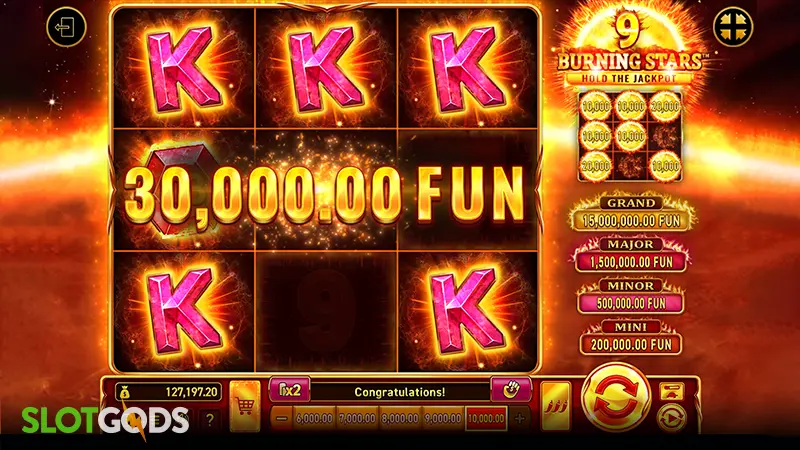 9 Burning Stars™ Slot - Screenshot 4