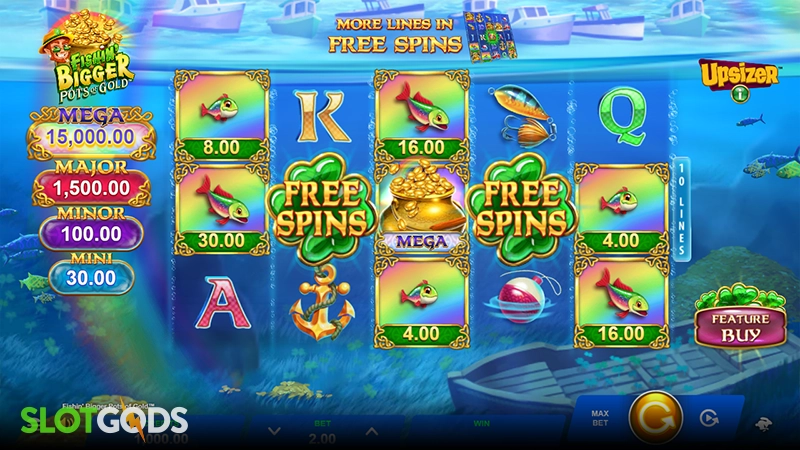 Fishin' Bigger Pots of Gold Slot - Screenshot 2