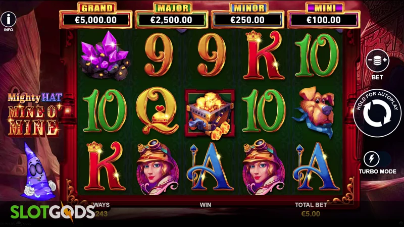 Mighty Hat: Mine O' Mine Slot - Screenshot 