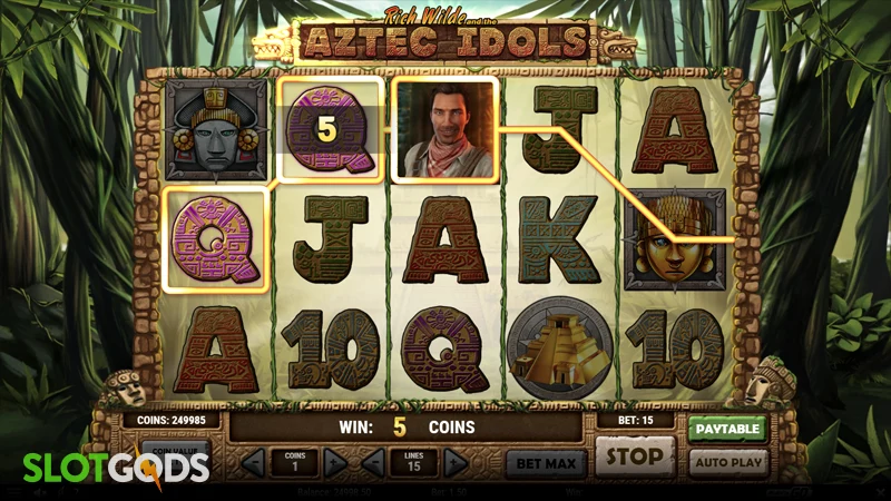 Rich Wilde and the Aztec Idols Slot - Screenshot 