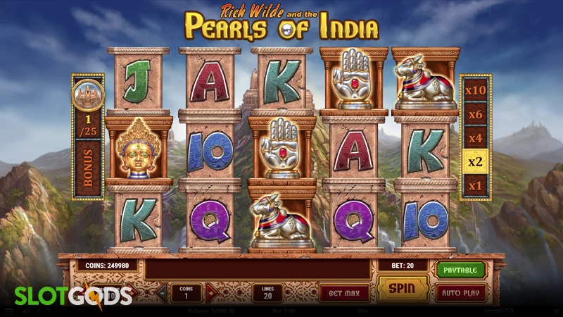 Rich Wilde and the Pearls of India Slot - Screenshot 