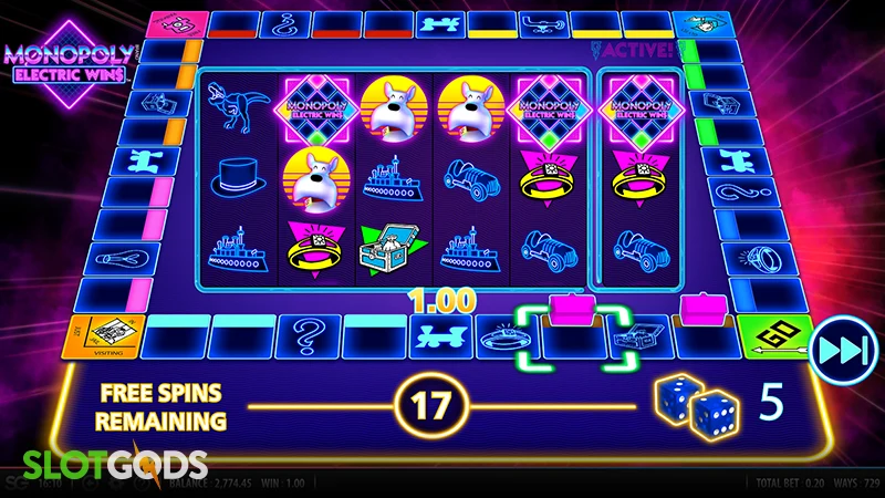 Monopoly Electric Wins Slot - Screenshot 2
