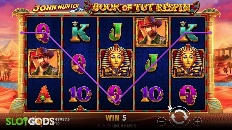 John Hunter and the Book of Tut Respin Slot - Screenshot 2