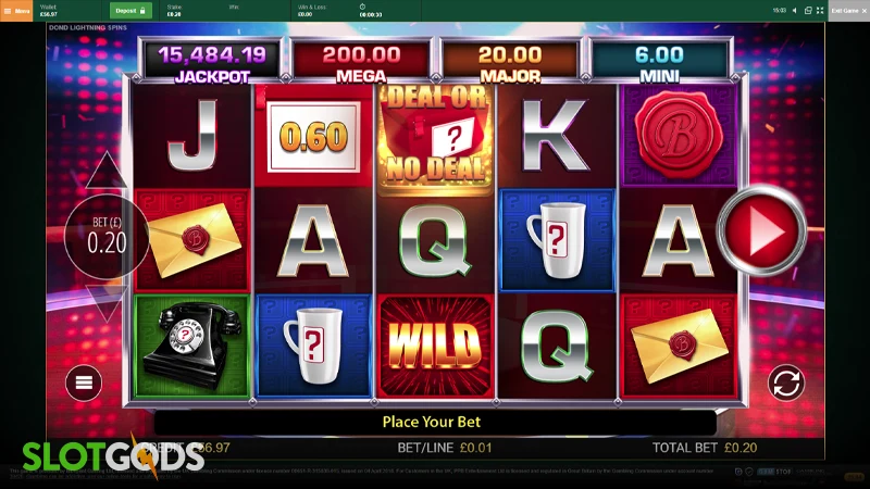 Deal or No Deal Lightning Spins Slot - Screenshot 2