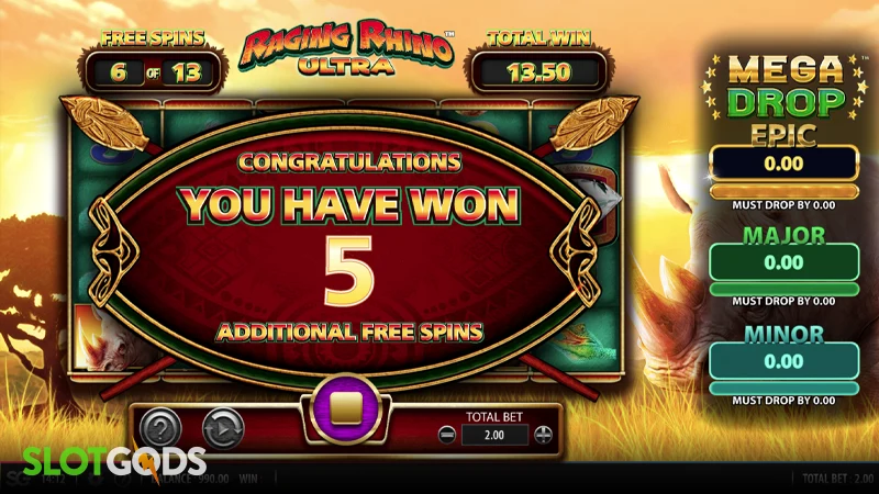 Raging Rhino Ultra Slot - Screenshot 3