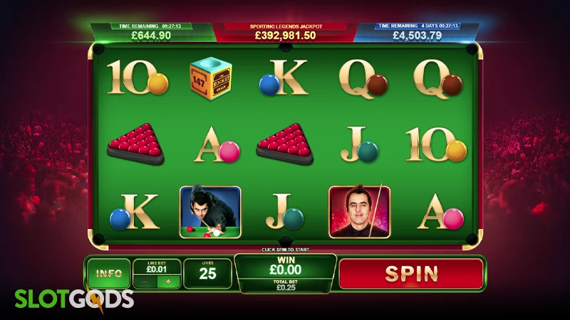 Ronnie O'Sullivan: Sporting Legends Slot - Screenshot 3