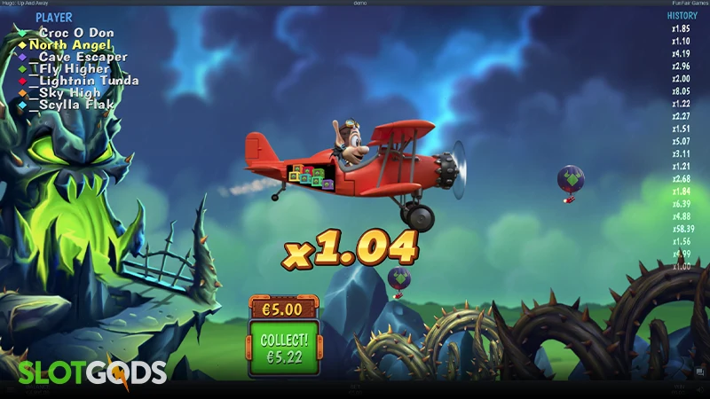 Hugo Up & Away Slot - Screenshot 
