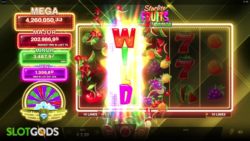 Starlite Fruits Mega Moolah Slot - Screenshot 3