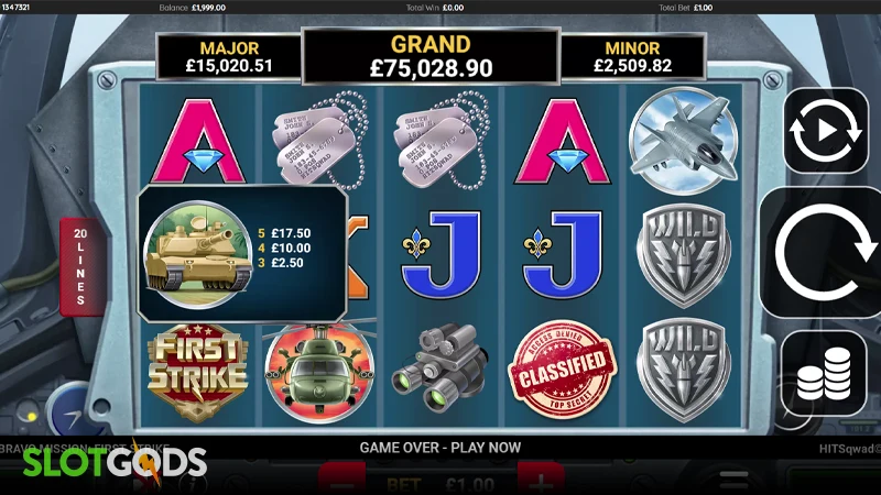 Bravo Mission: First Strike Slot - Screenshot 